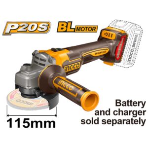 AMOLADORA A BAT. 20V BRUSHLESS 41/2 INGCO