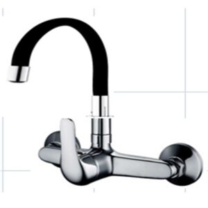 GRIFERIA PARED FLEXIBLE PICO NEGRO RIMONTTI