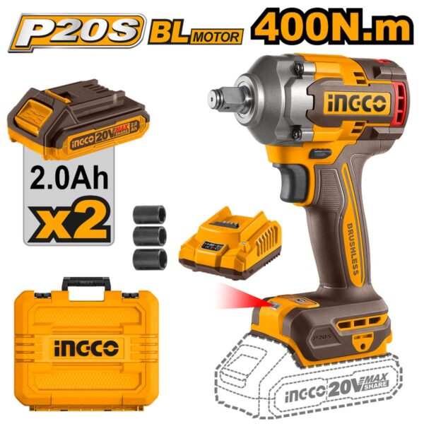 LLAVE DE IMPACTO 400NM 20V  C2BAT INGCO