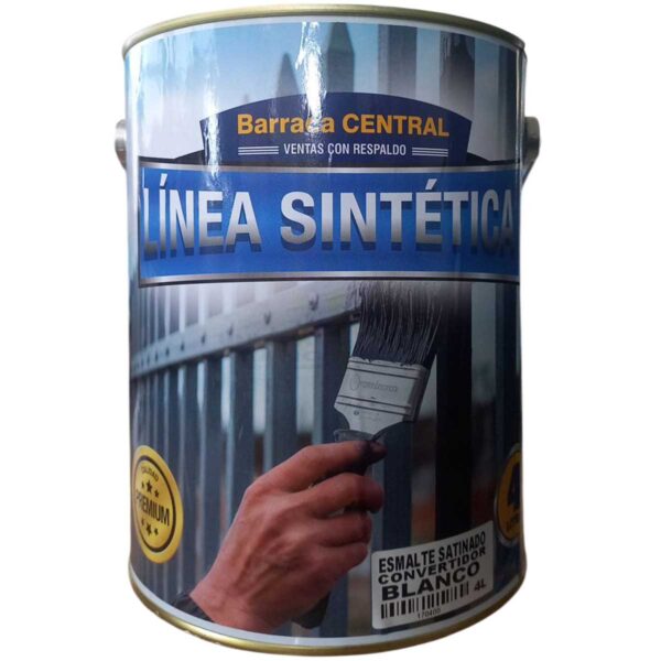 ESMALTE SATINADO BARRACA CENTRAL 4 LTS