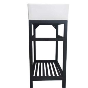 Mueble de hierro con bacha blanca