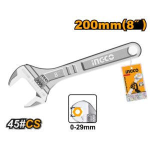 LLAVE FRANCESA AJUSTABLE 8" INGCO
